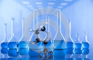 Scientific glassware for chemical experiment, Laboratory equipment