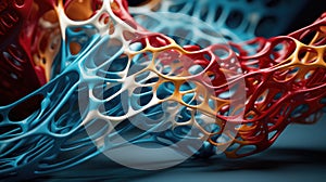 3D Visualization Illustrates the Intricate Molecular Process of Protein Folding in a Scientific Biochemistry Context