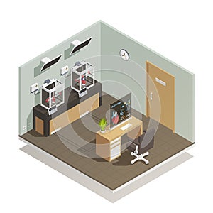 Human Organs Isometric Composition