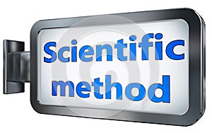 Scientific method on billboard background