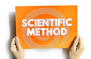 Scientific Method is an empirical method of acquiring knowledge that has characterized the development of science since at least photo