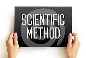 Scientific Method is an empirical method of acquiring knowledge that has characterized the development of science since at least