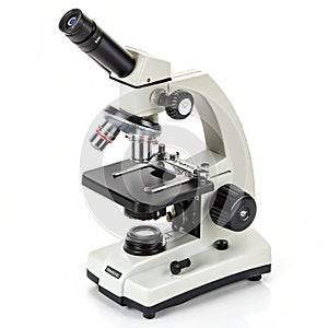 Microscope isolated on white background