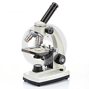 Microscope isolated on white background