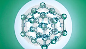 Scientific Molecular Network Model on a Green Background