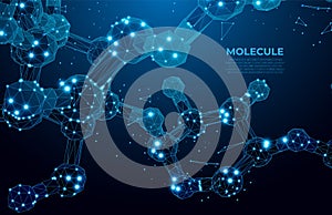 Scientific molecule background for medicine, science, technology, chemistry. DNA digital, sequence, code. nano technology.