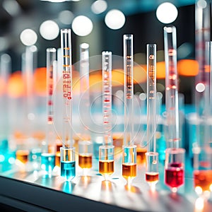 Scientific Precision: Close-Up of Lab Samples in Pipettes Ã¢â¬â Crafted Through AI Generative Techniques