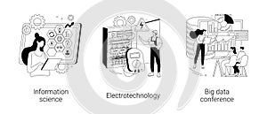 Scientific research abstract concept vector illustrations. photo