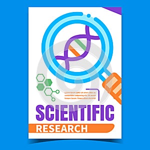 Scientific Research Creative Promo Banner Vector