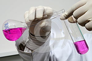 Scientific research in laboratory