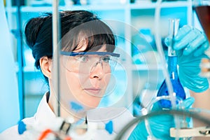 Scientific researcher in a lab