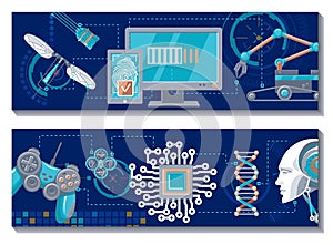 Scientific Robotic Horizontal Banners