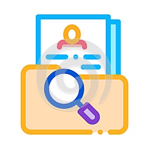 Scientific study of personal human resource icon vector outline illustration