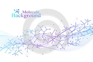 Scientific vector illustration genetic engineering and gene manipulation concept. DNA helix, DNA strand, molecule or