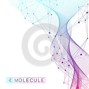 Scientific vector illustration genetic engineering and gene manipulation concept. DNA helix, DNA strand, molecule or