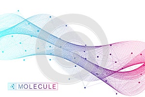 Scientific vector illustration genetic engineering and gene manipulation concept. DNA helix, DNA strand, molecule or