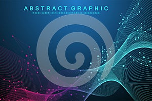 Scientific vector illustration genetic engineering and gene manipulation concept. DNA helix, DNA strand, molecule or