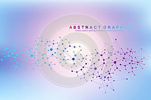 Scientific vector illustration genetic engineering and gene manipulation concept. DNA helix, DNA strand, molecule or