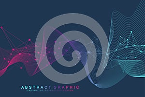 Scientific vector illustration genetic engineering and gene manipulation concept. DNA helix, DNA strand, molecule or