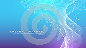 Scientific vector illustration genetic engineering and gene manipulation concept. DNA helix, DNA strand, molecule or