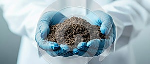 Scientist Analyzing Soil Samples in Laboratory
