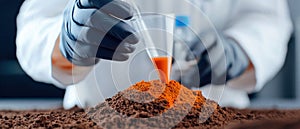 Scientist Analyzing Soil Samples in Laboratory