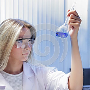 Scientist in chemical laboratory