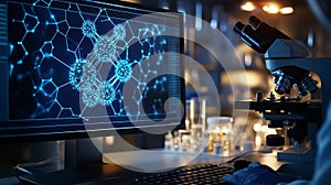 Scientist Examining Samples Using a Microscope