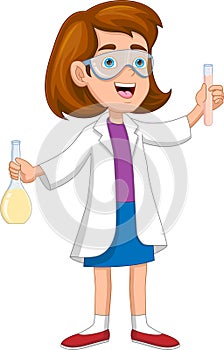 scientist girl cartoon