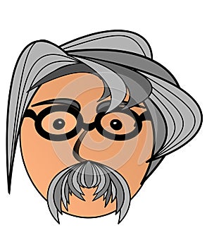 scientist head oldman