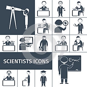 Scientist Icons Black