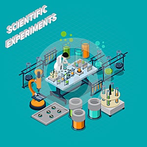 Scientist Isometric Composition