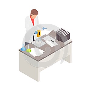 Scientist Isometric Illustration