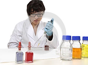 Scientist in laboratory photo