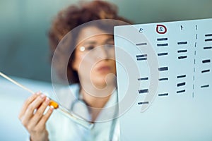 Scientist looking at DNA