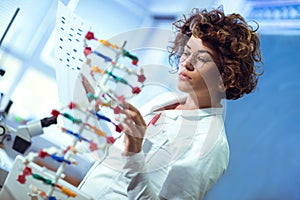 Scientist looking at DNA