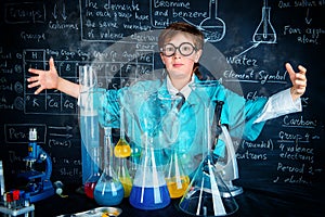 Scientist making experiments