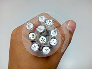Scientist or microbiologist hold antibiotic disk photo