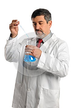 Scientist Mixing Chemicals