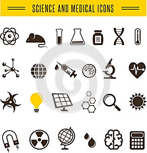 Scientist pack - Research, Bio and chemistry icons