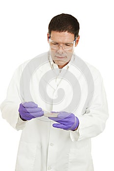 Scientist Preparing Culture Isolated