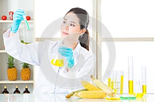 Scientist research and develop healthy genetic modification food