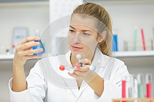 Scientist or researcher researching in laboratory