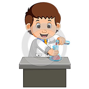 Scientist working in the lab