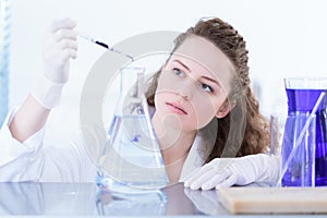 Scientist working in laboratory