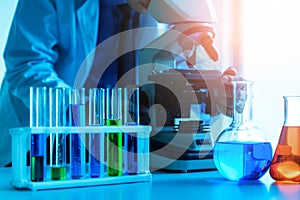 Scientist working in pharmaceutical laboratory