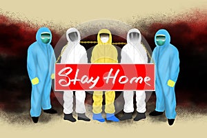 Scientists and biologists ask to stay at home photo