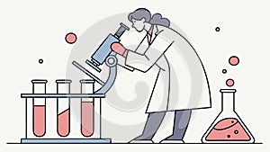 Scientists Collaborating on Lab Experiments, vector design Generative AI