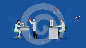 Scientists in laboratory animation footage scene