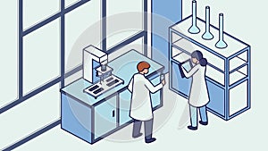 Scientists Laboratory Research Experiment Technology Vector, vector design Generative AI